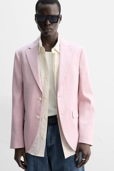 BLAZER TRAJE VISCOSA - LINO - Rosa de Zara