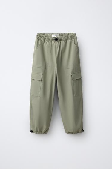 PANTALÓN PARACHUTE - Khaki de Zara - Imagen 0