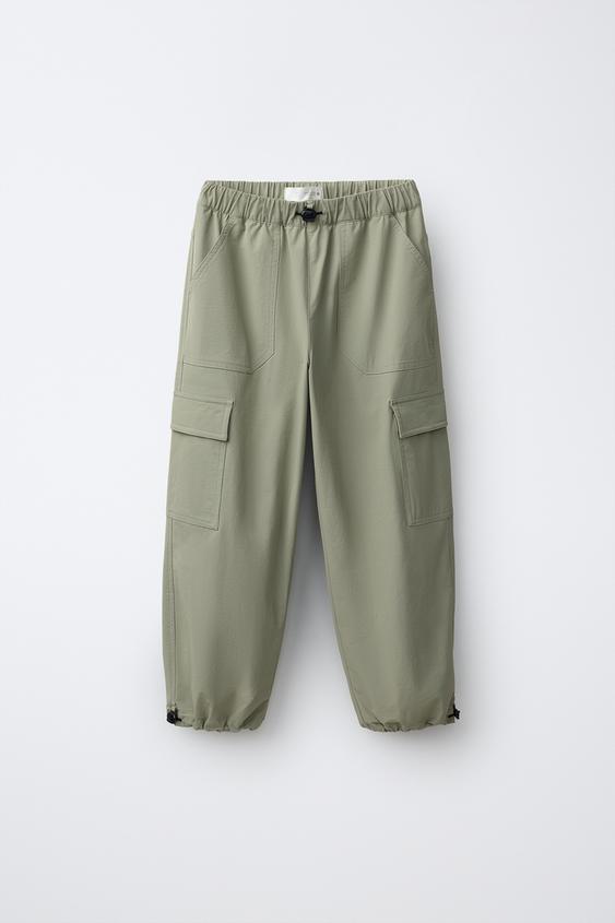PARACHUTE TROUSERS - Khaki by Zara - Image 0