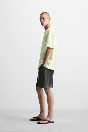 SLOGAN PRINT T-SHIRT - Lime by Zara - Image 3