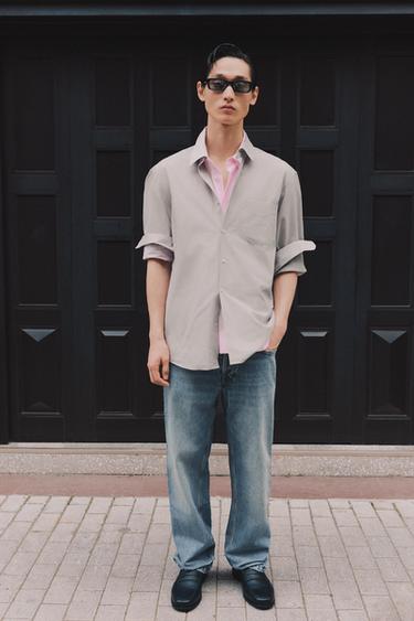 Zara 條紋提花襯衫 - 條紋 - 圖片 0