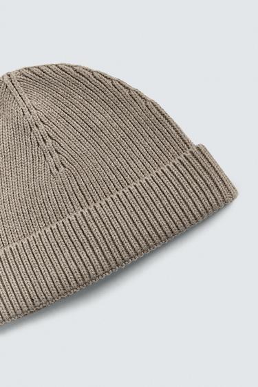 ORIGINS COTTON BLEND BEANIE - Sand / Marl by Zara - Image 4