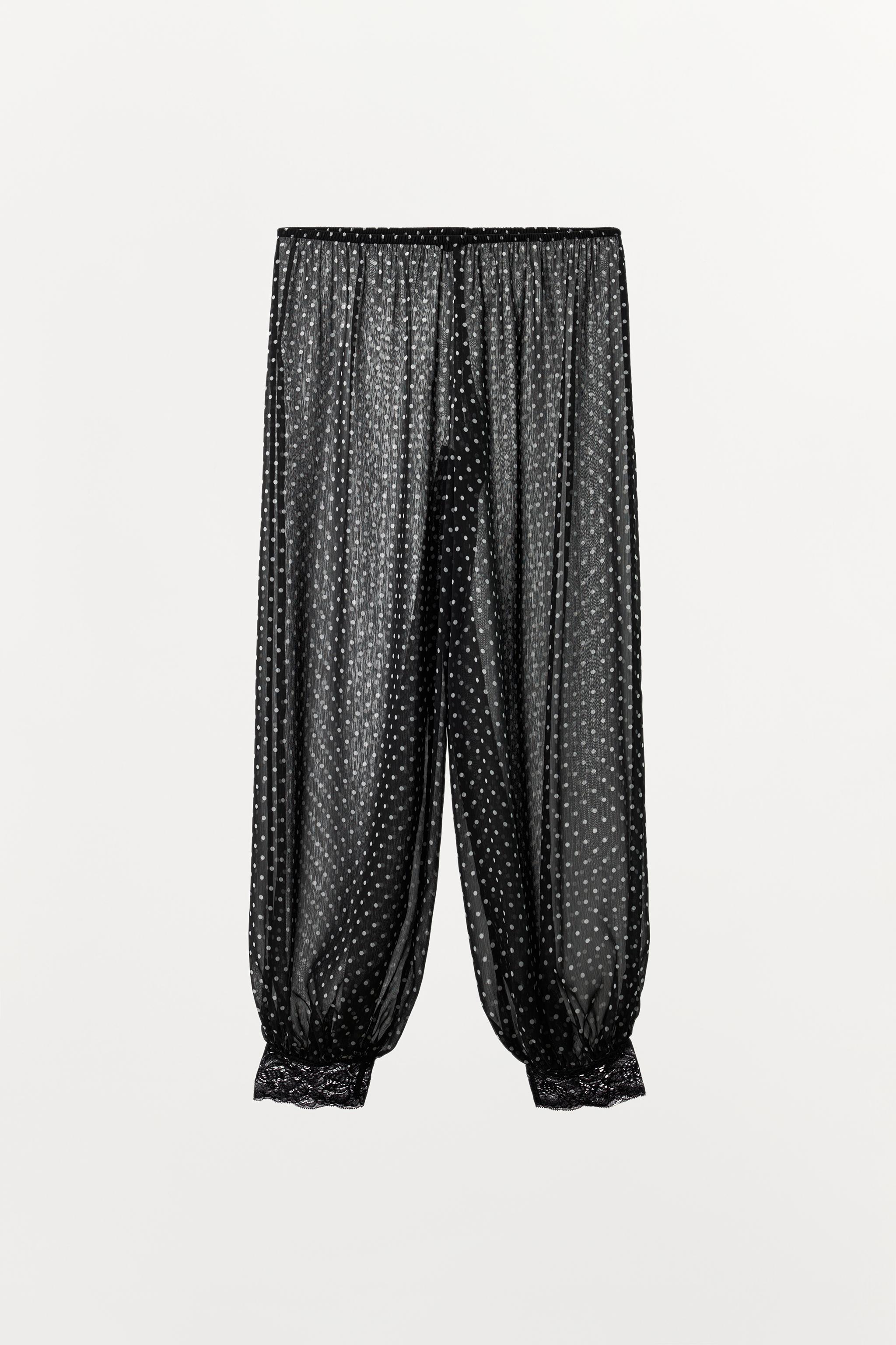 POLKA DOT LACE BLOOMER PANTS