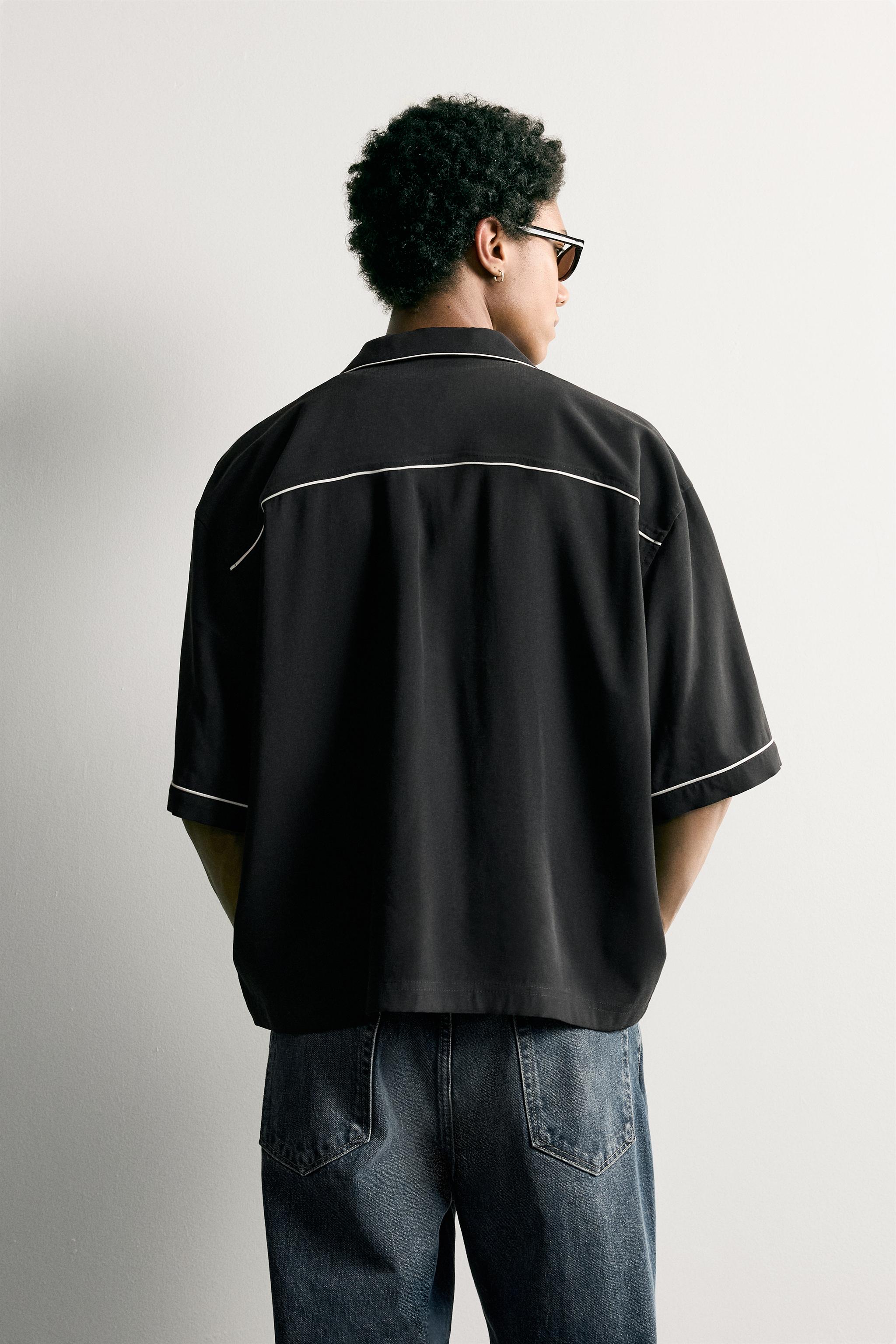 CHEMISE RELAXED FIT BRODÉE EN CONTRASTE