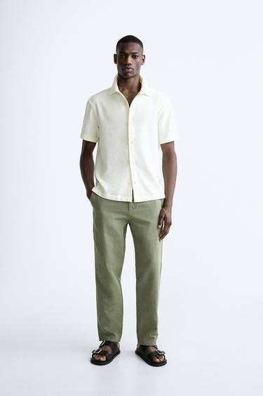 TEXTURED SHIRT - Ecru by Zara - Image 0