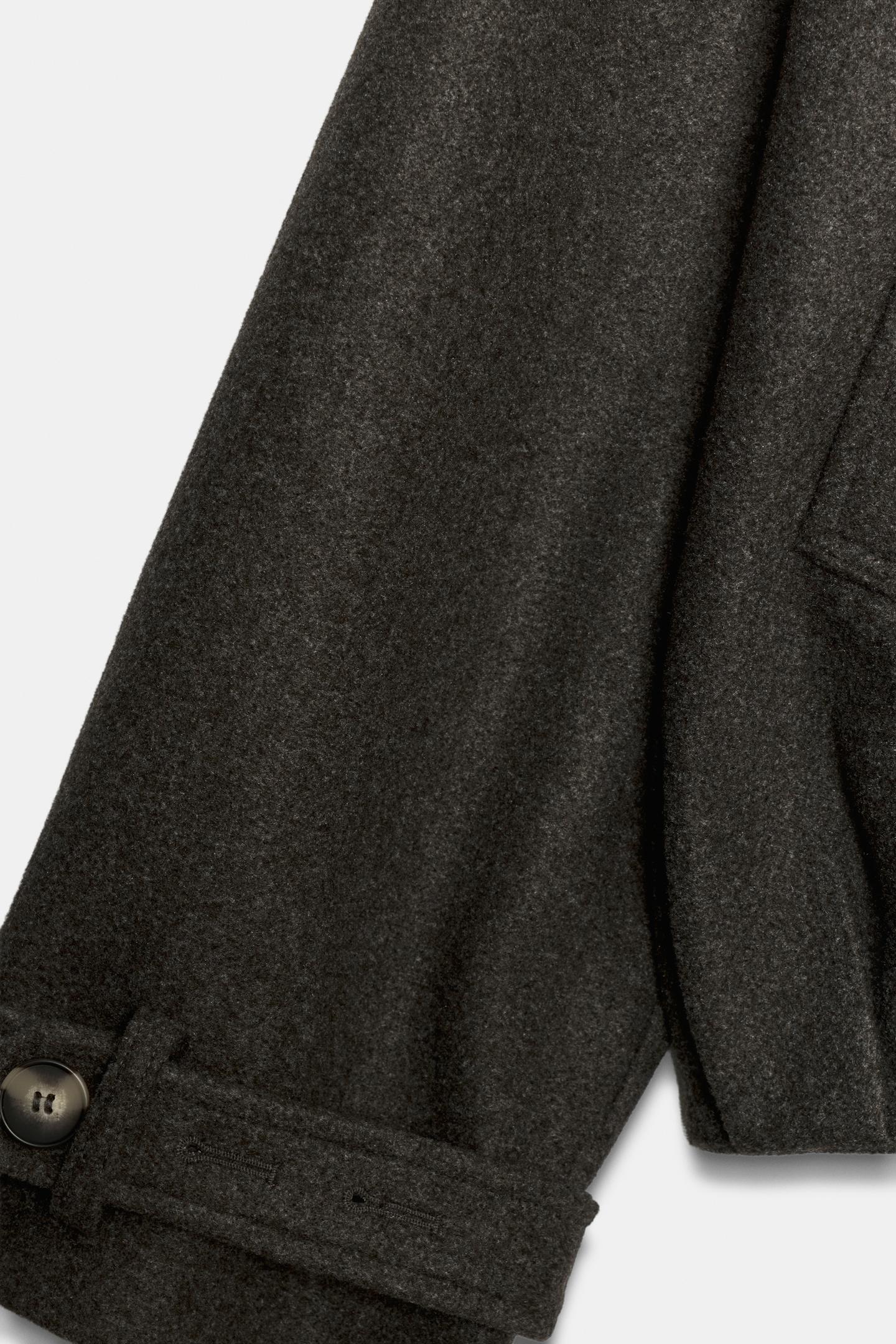 Женская куртка Zara Bomber Jacket with Tab Details, цвет: Коричневый меланжевый — фото 8