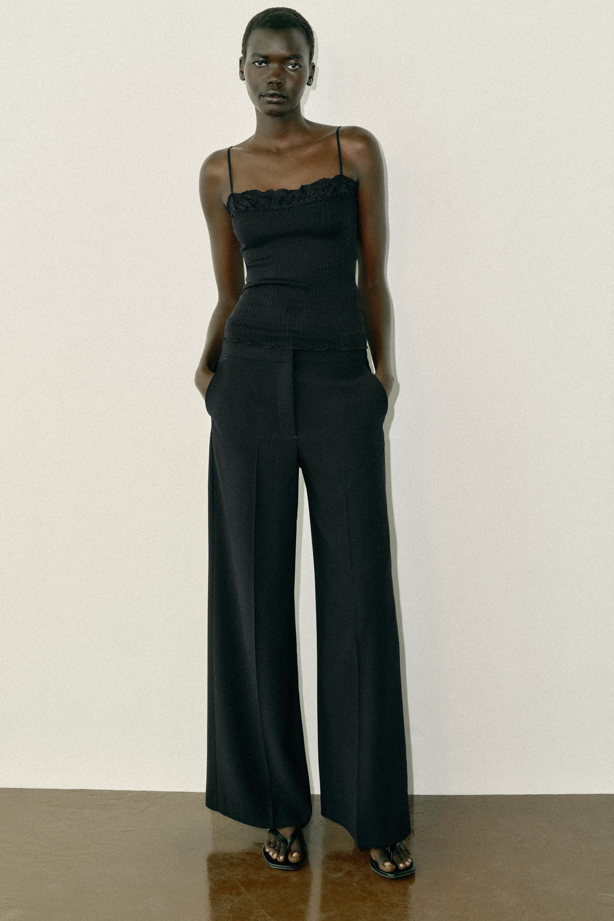 LACE CAMISOLE — Black
