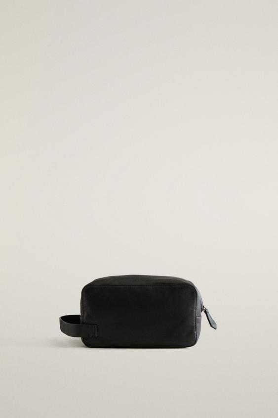 TROUSSE DE TOILETTE CUIR NAPPA - Noir de Zara - Image 0
