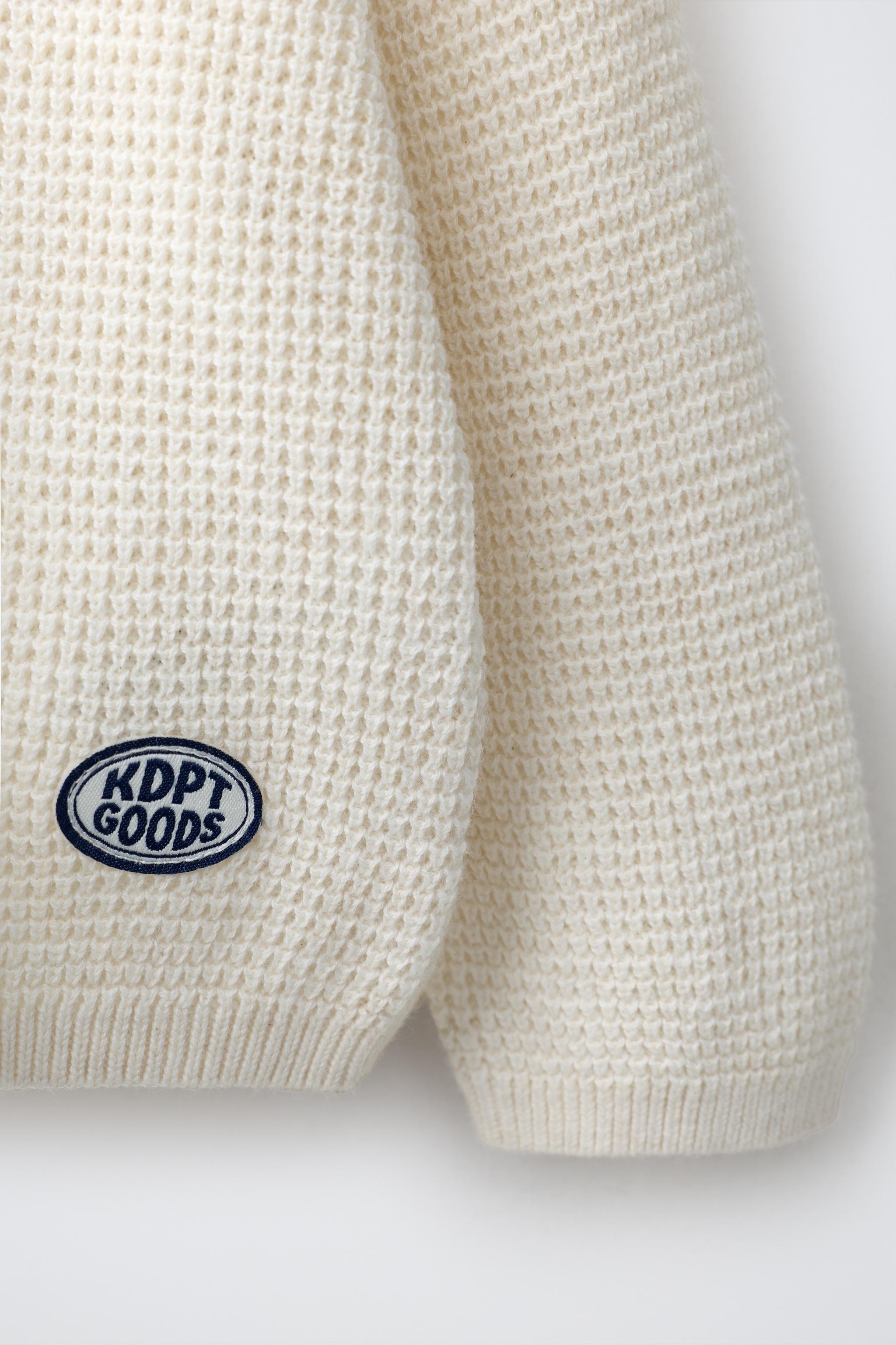 EMBROIDERED WAFFLE JUMPER