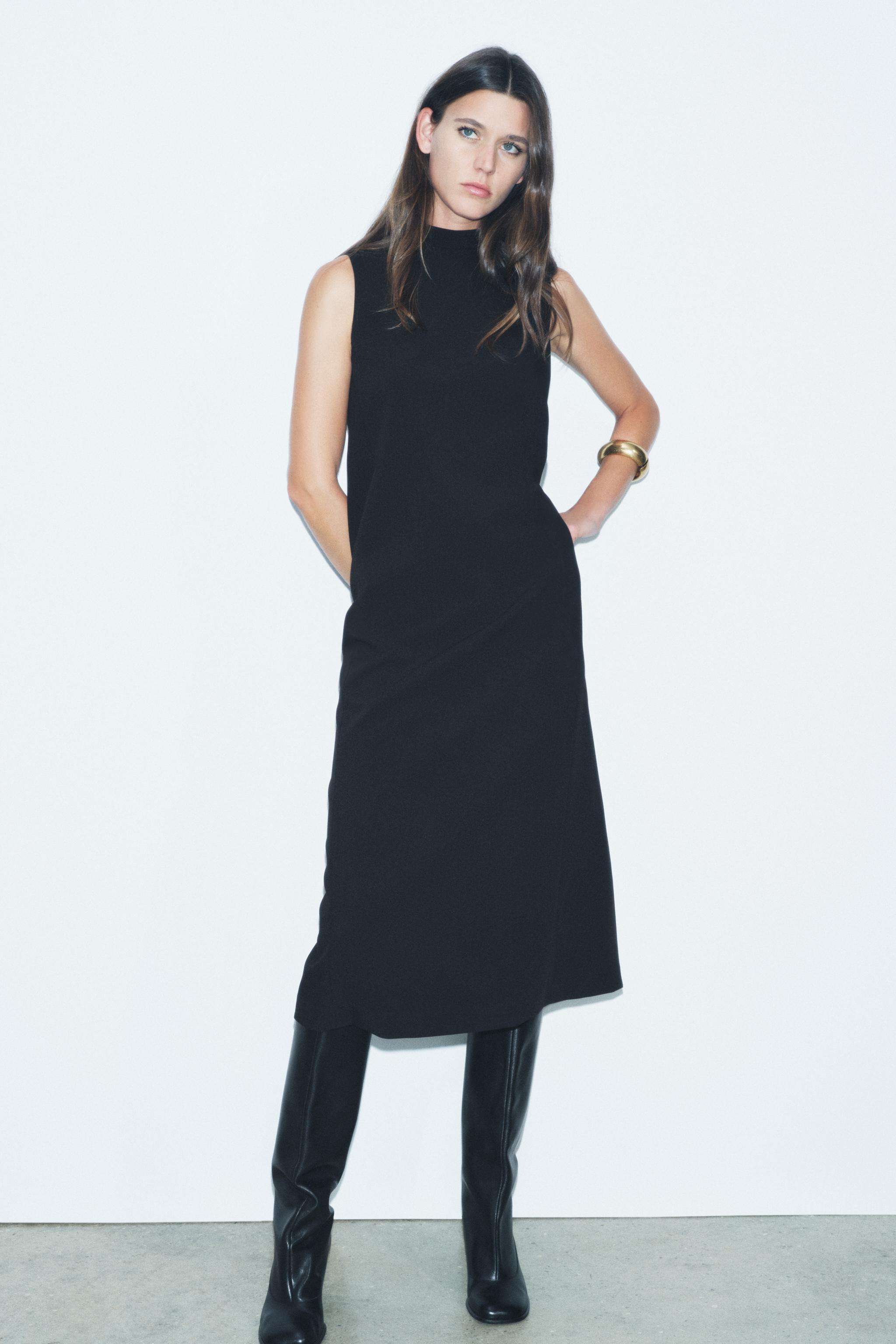 MIDI DRESS ZW COLLECTION - Black | ZARA United States