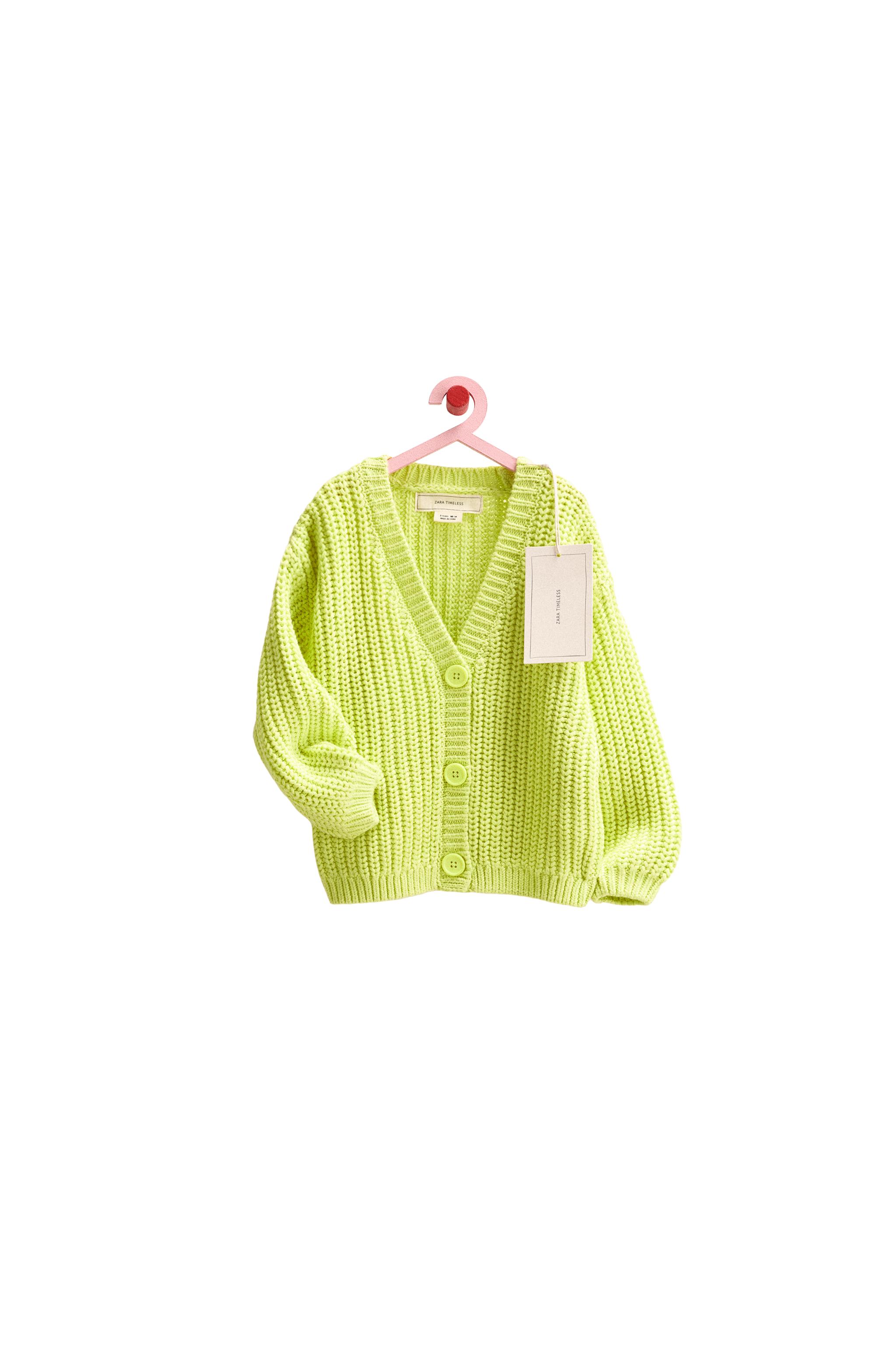 ZARA TIMELESS - ニットカーディガン - ライム | ZARA Japan / 日本