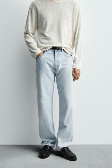 STRAIGHT FIT JEANS - Light blue by Zara