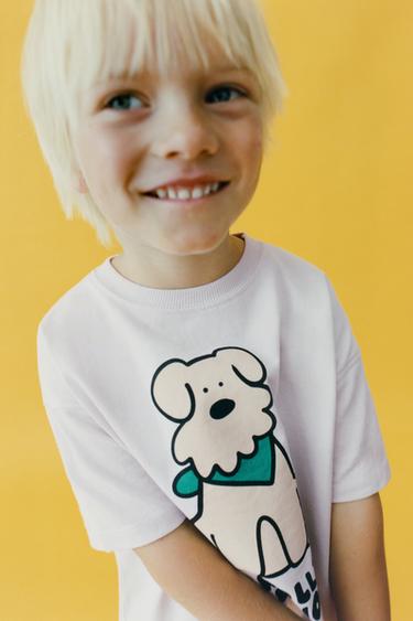 DOG PRINT T-SHIRT - Light mauve by Zara - Image 0