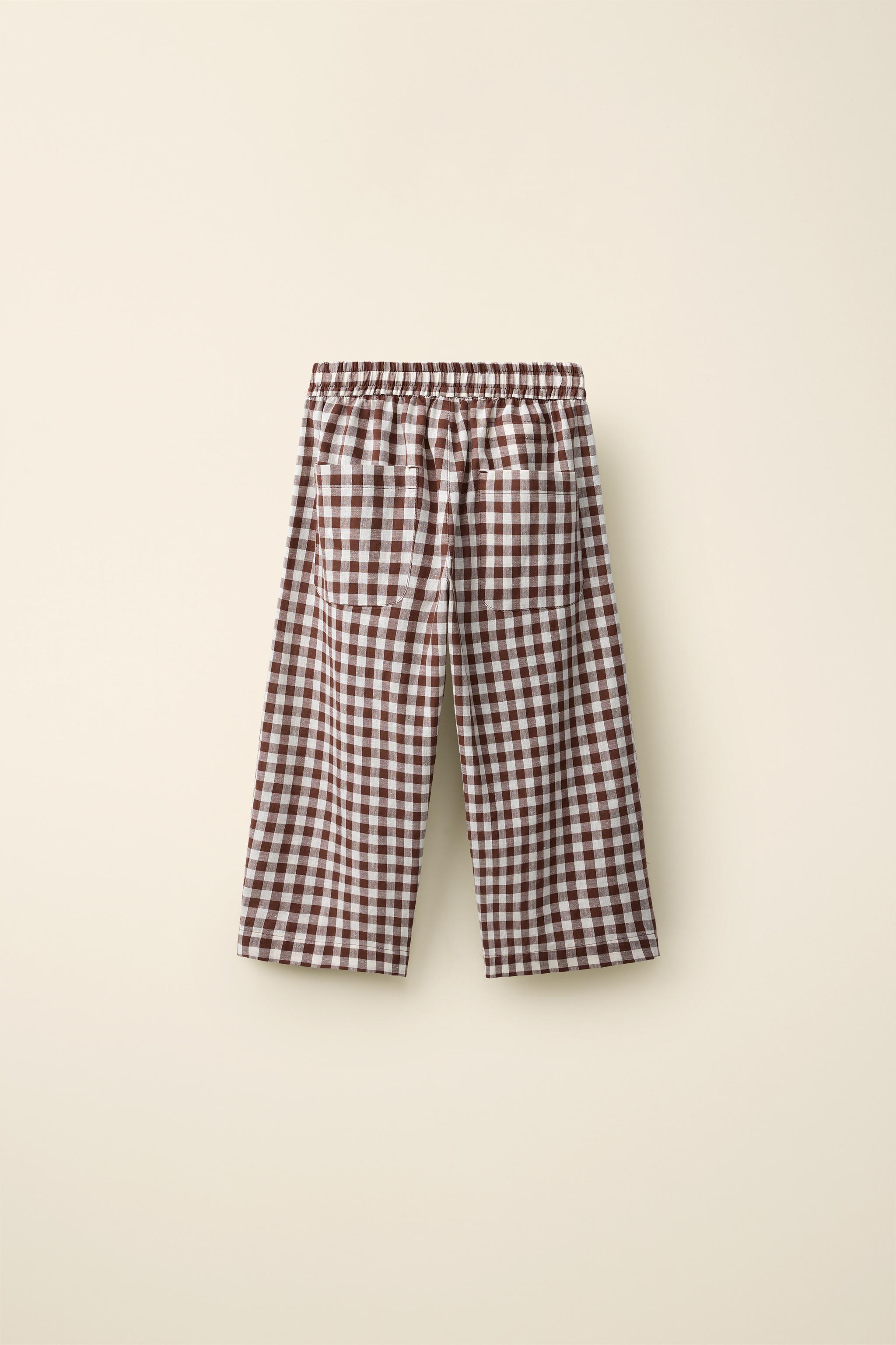 GINGHAM PLAID PANTS CREATED BY CARAMEL LONDON X ZARA