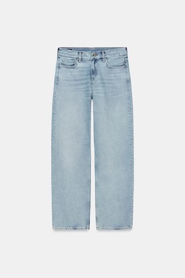 ZW COLLECTION LOW-RISE STRAIGHT JEANS - Light blue by Zara - Image 4