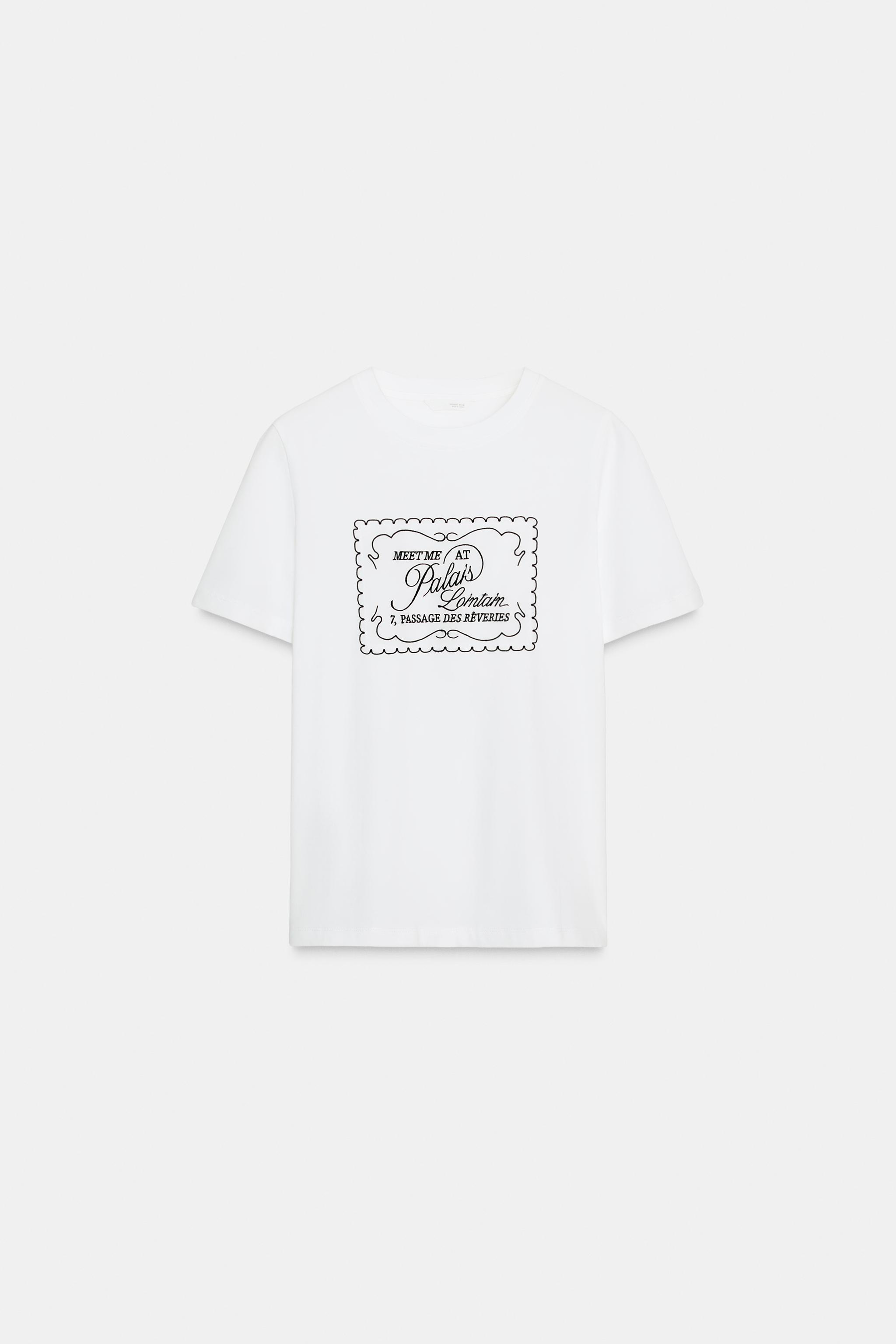 ORGANZA TEXT T-SHIRT