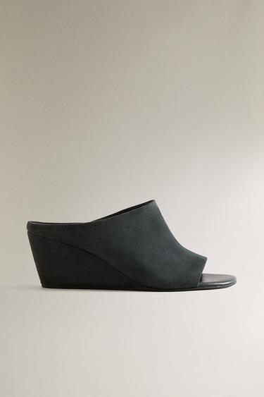 SANDALER MED KILEHÆL I SKIND - Grå fra Zara - Billede 0