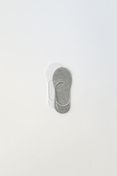 PACK DOS CALCETINES PINKYS LISOS - Gris vigoré de Zara