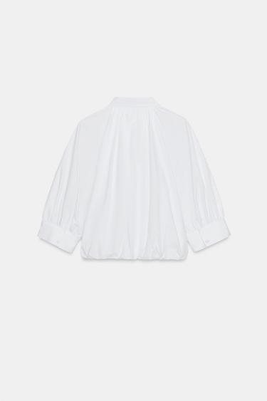 ZW COLLECTION PUFF SLEEVE SHIRT - White by Zara - Image 5