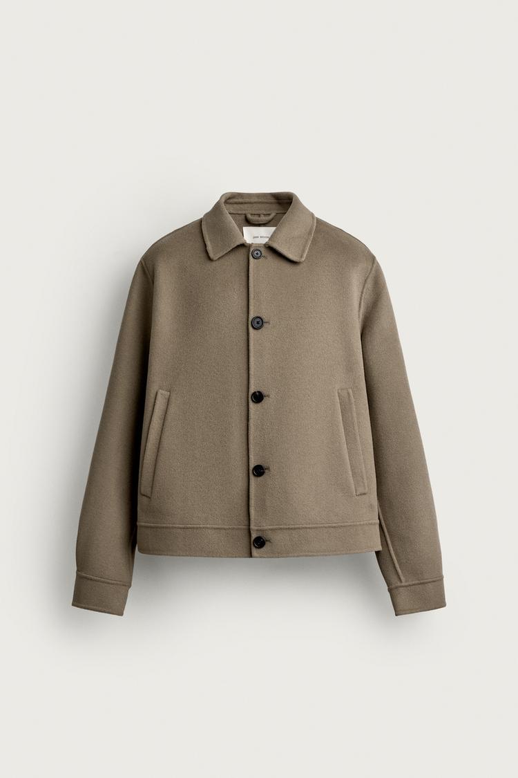 100% WOOL CROPPED FIT JACKET