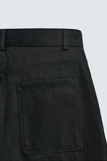 PANTALON BARREL FIT LYOCELL - COTON - Noir de Zara - Image 9