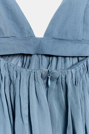 TOP FLUIDE À BRETELLES - Bleu de Zara - Image 6