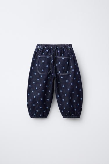 BALLOON JEANS WITH POLKA DOTS - Blue by Zara - Image 1