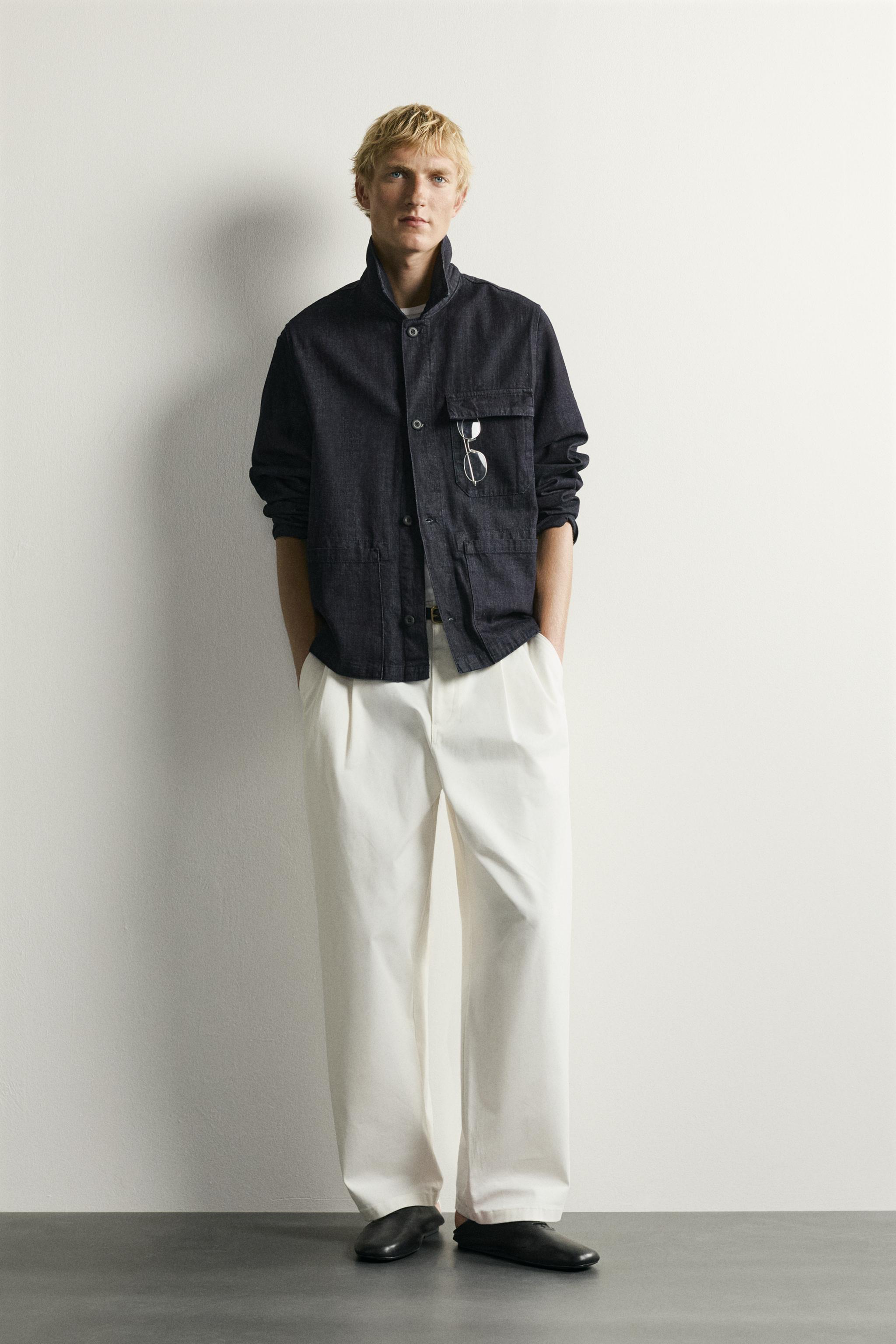 RELAXED FIT DENIM OVERSHIRT