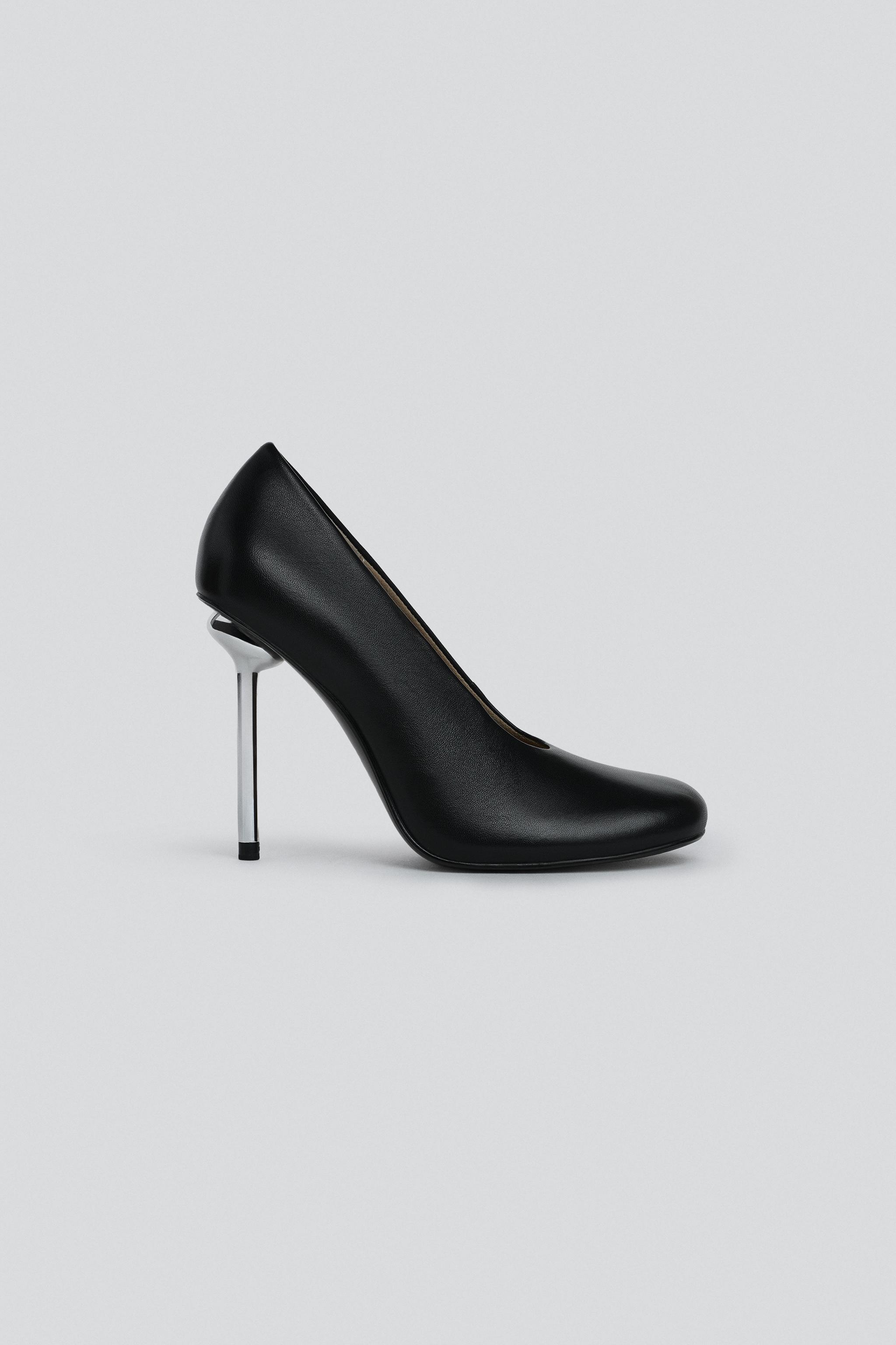 LIMITED EDITION LEATHER METALLIC HEEL SHOES