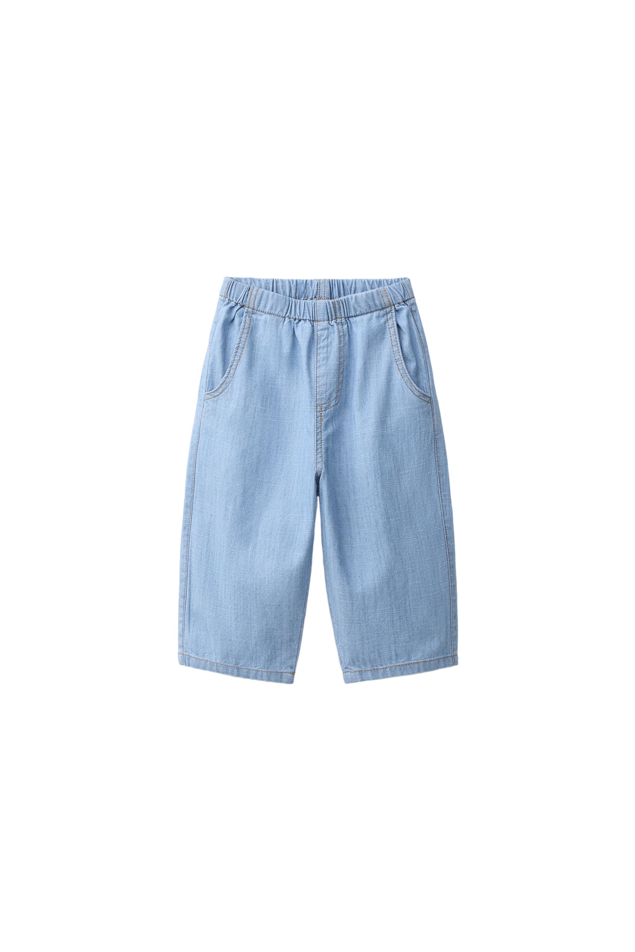 DENIM PANTS — Mid-blue