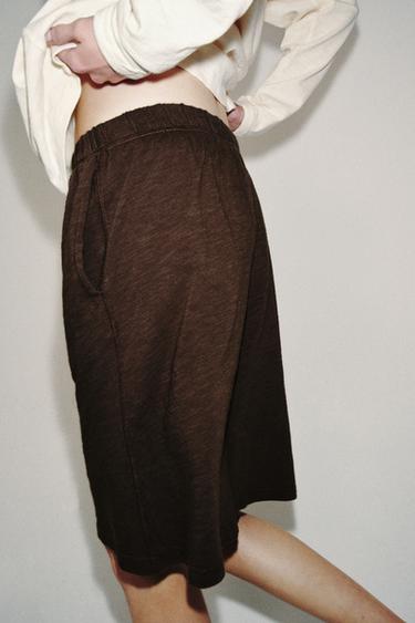SHORT LONG RUSTIQUE - Chocolat de Zara - Image 2