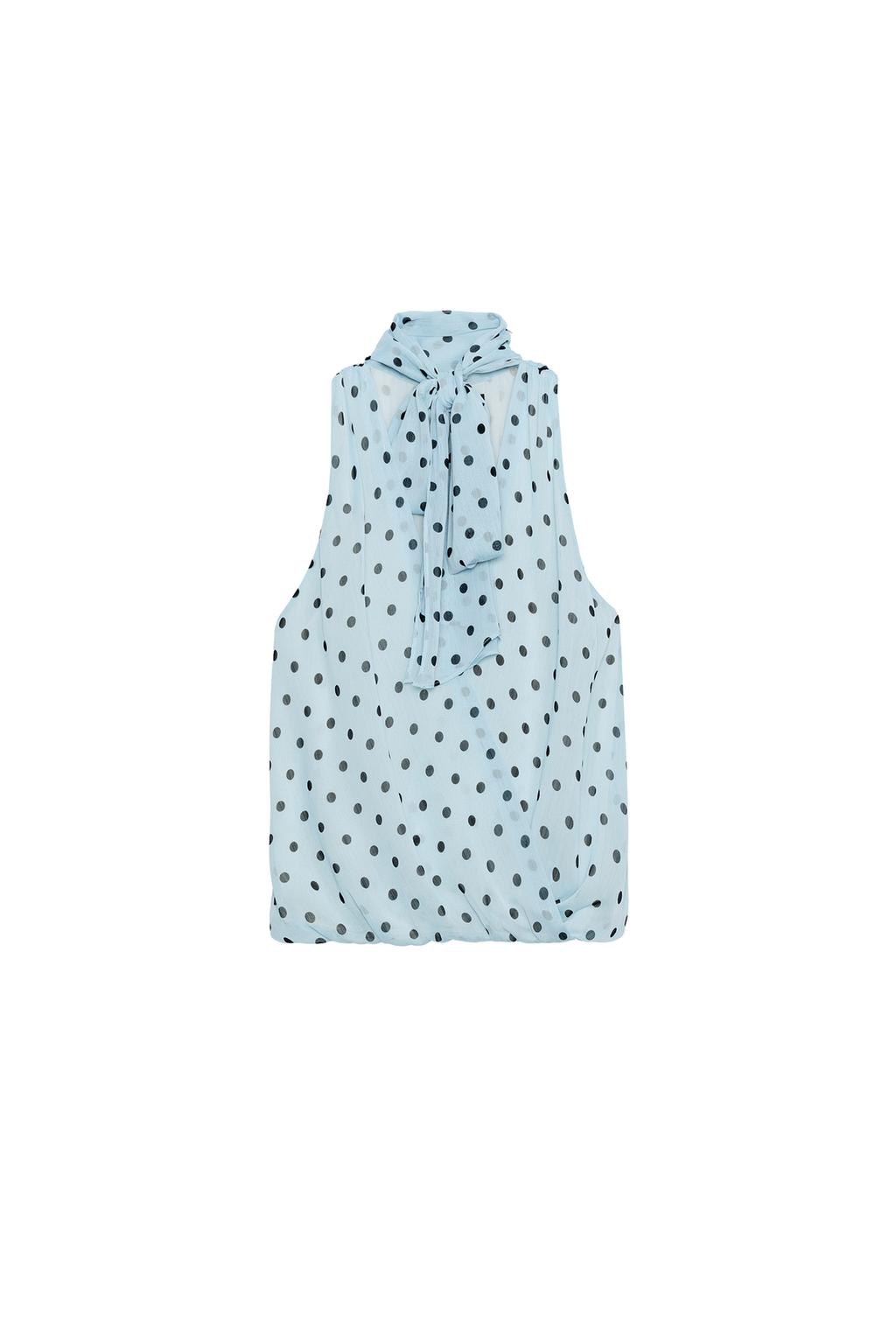 POLKA DOT TIE TOP - image 3
