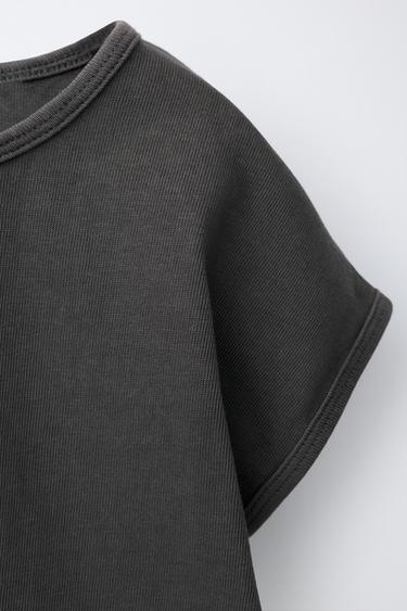 ENSEMBLE T-SHIRT ET BERMUDA UNI - Anthracite foncé de Zara - Image 2