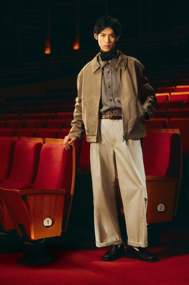 QUILTED JACKET WITH CONTRAST COLLAR - Beige by Zara