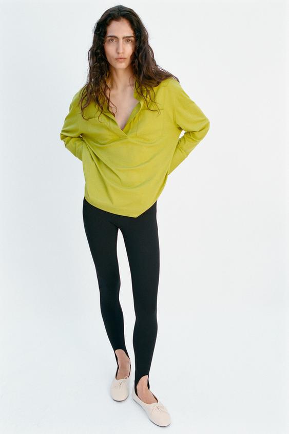 LEGGINGS FUSEAU STRETCH - Preto da Zara - Imagem 0