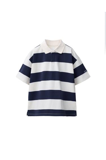 STRIPED POLO SHIRT - Navy blue by Zara