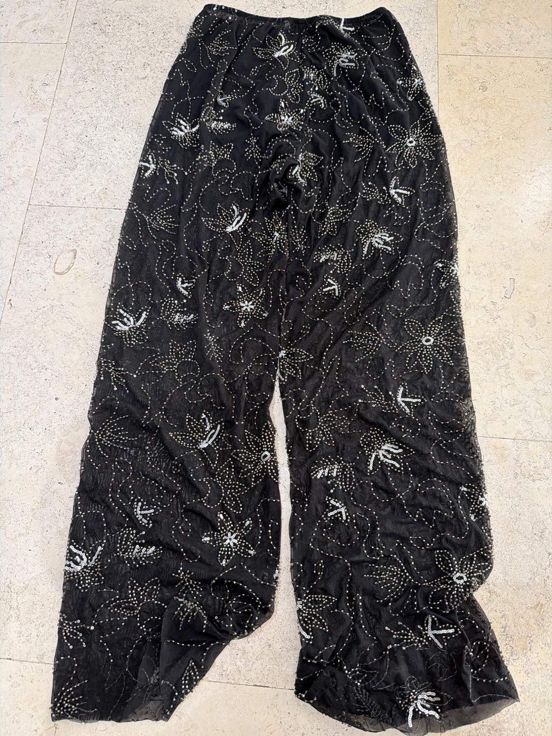 SEMI SHEER EMBROIDERED PANTS - Image 3