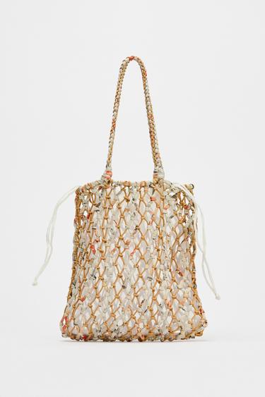 SAC TRESSÉ TISSÉ - Jaune de Zara - Image 3
