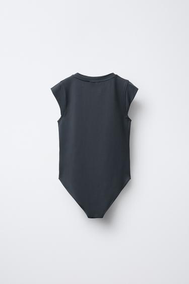 POLYAMIDE BODYSUIT - Navy blue by Zara - Image 1