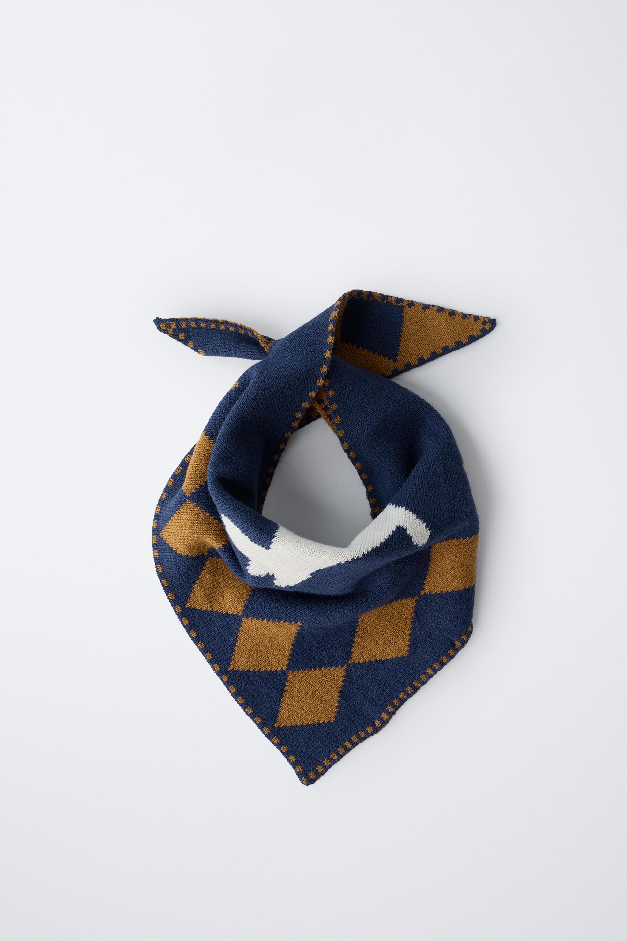 馬柄ニットバンダナ - ブルー | ZARA Japan / 日本