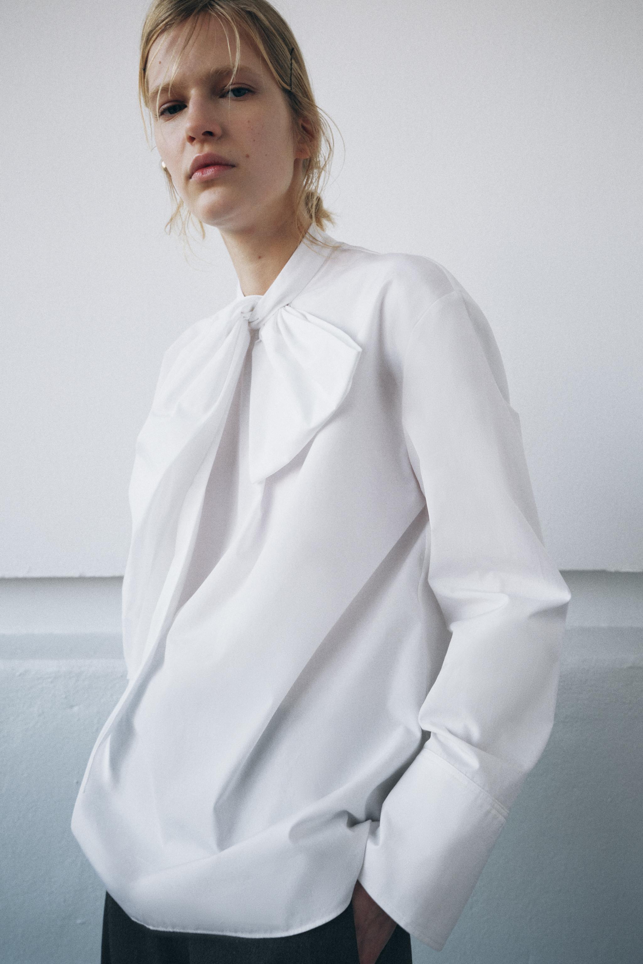 TIED POPLIN SHIRT ZW COLLECTION