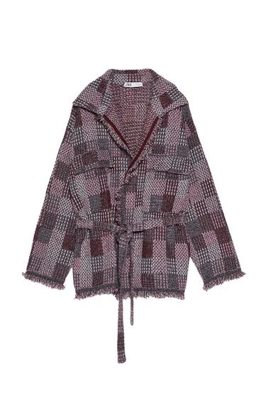 CHECK KNIT OVERSHIRT