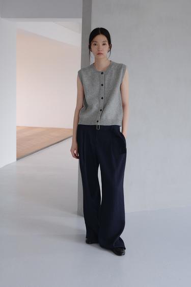 SOFT KNIT VEST - Grey marl by Zara