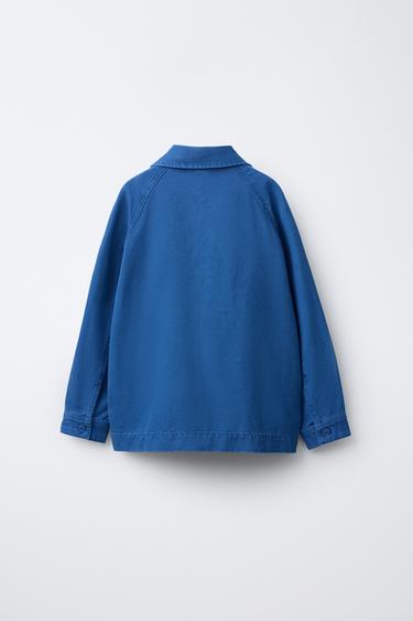 CANVAS OVERSHIRT WITH POCKETS - Bluish by Zara - Image 1