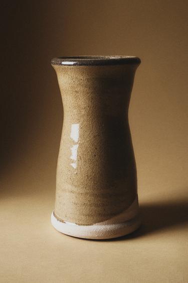 Zara TERRACOTTA CYLINDRICAL VASE - Brown / Taupe