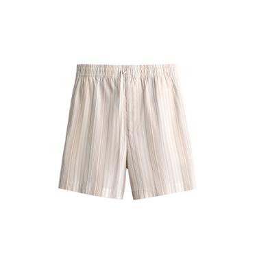 BERMUDA RELAXED FIT RAYAS - Beige claro de Zara