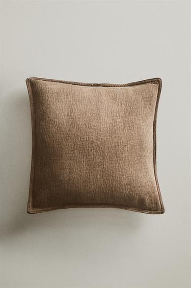 Zara TEXTURED THROW PILLOW COVER - Dark beige
