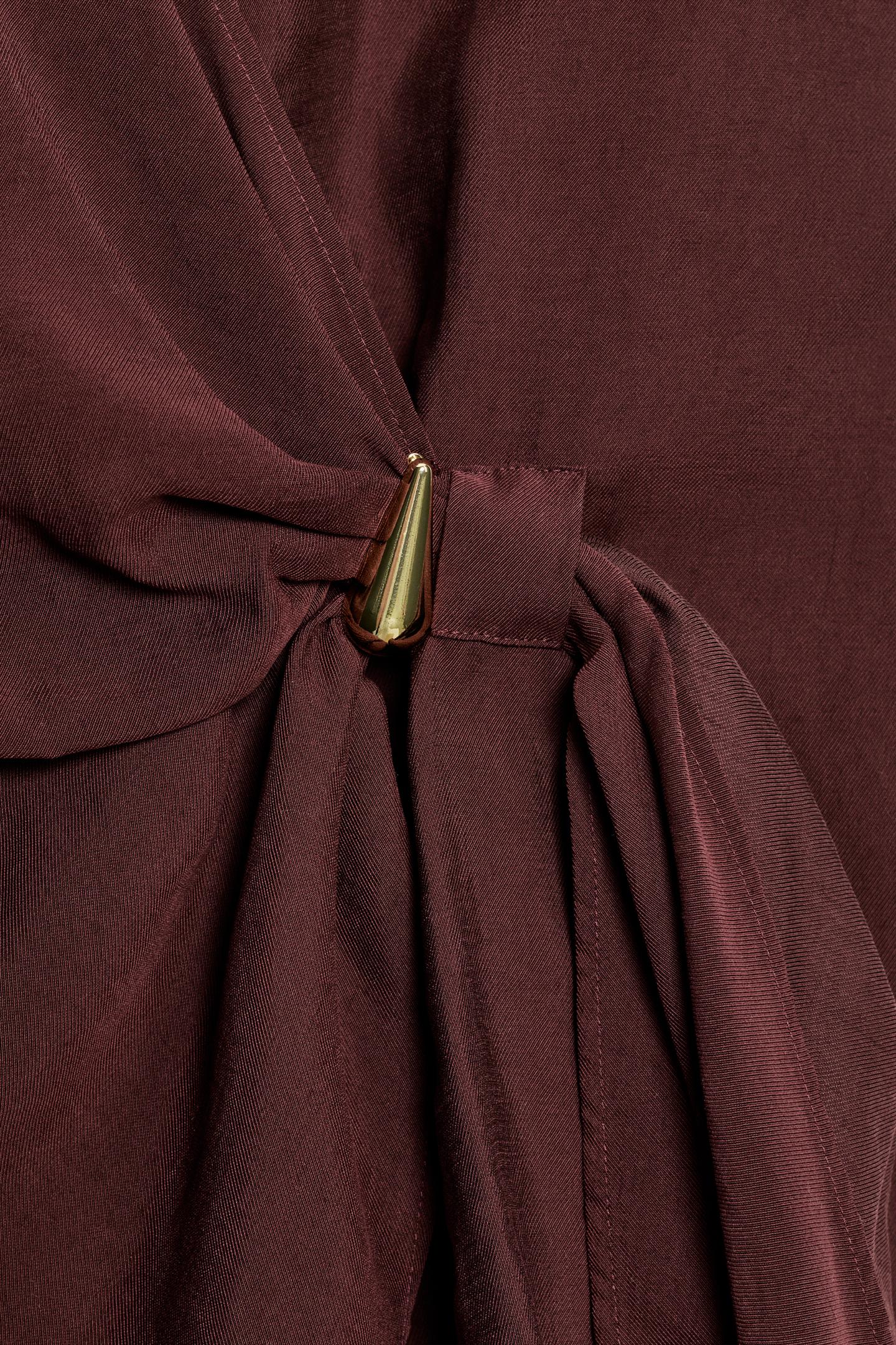 Женский топ Zara Gold AppliquÉ Top, цвет: Сливовый — фото 9