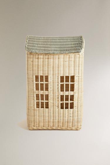 CESTA PER BAMBINI CASETTA RATTAN - Beige chiaro di Zara - Immagine 0