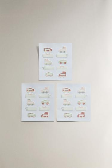 CHILDREN'S SKATING THERMO-ADHESIVE NOTES (30 UNITS) - متعدد الألوان الخاص بـ Zara